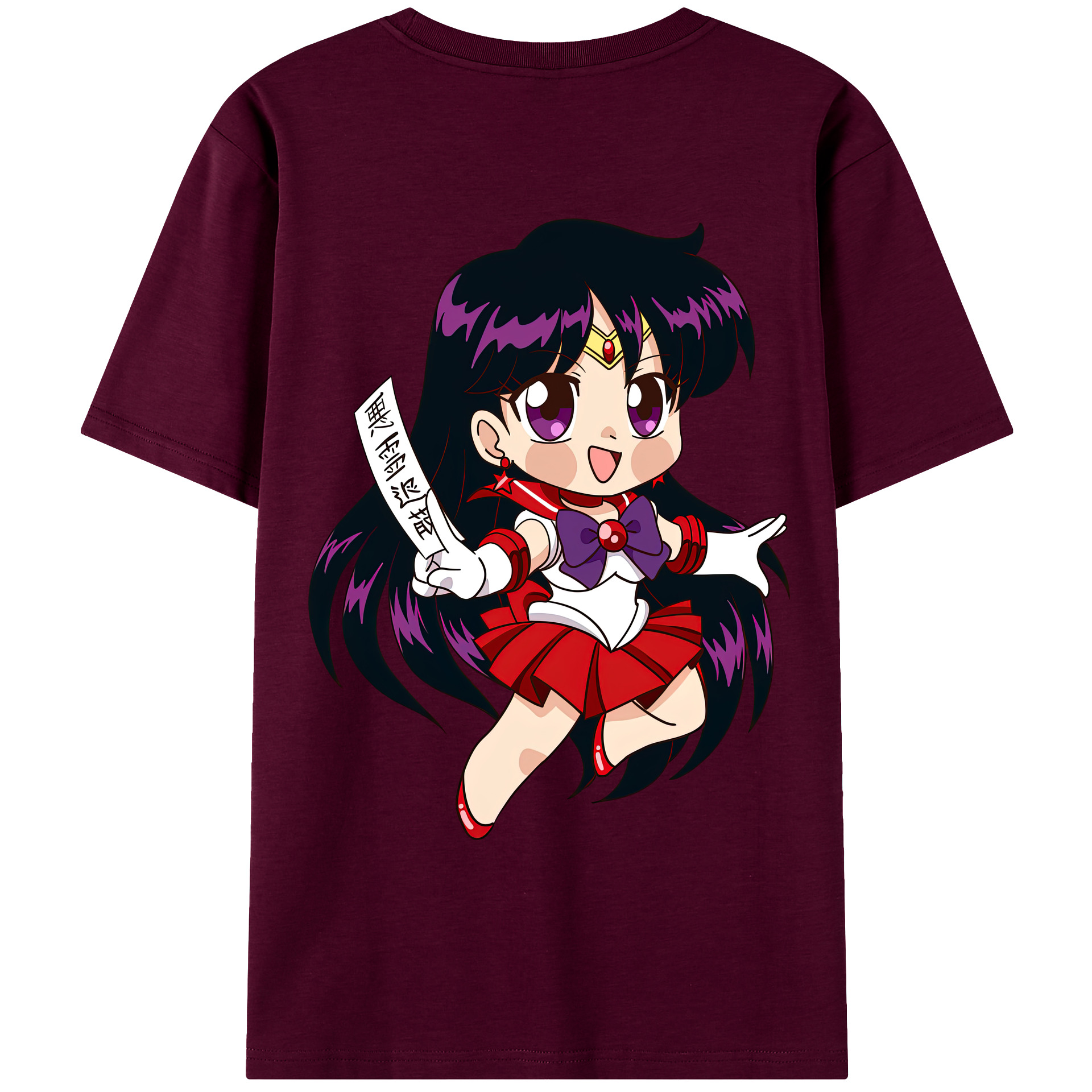 （画像用） 美少女戦士セーラームーン 火野レイ ひの レイ Sailor Moon Hino Rei （セーラーマーズ,Sailor Mars） レディース半袖Tシャツ(バックプリント)
